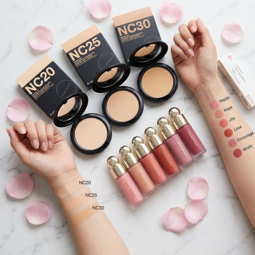 Everyday Essentials Combo — MAC Powder + Rare Beauty Blush