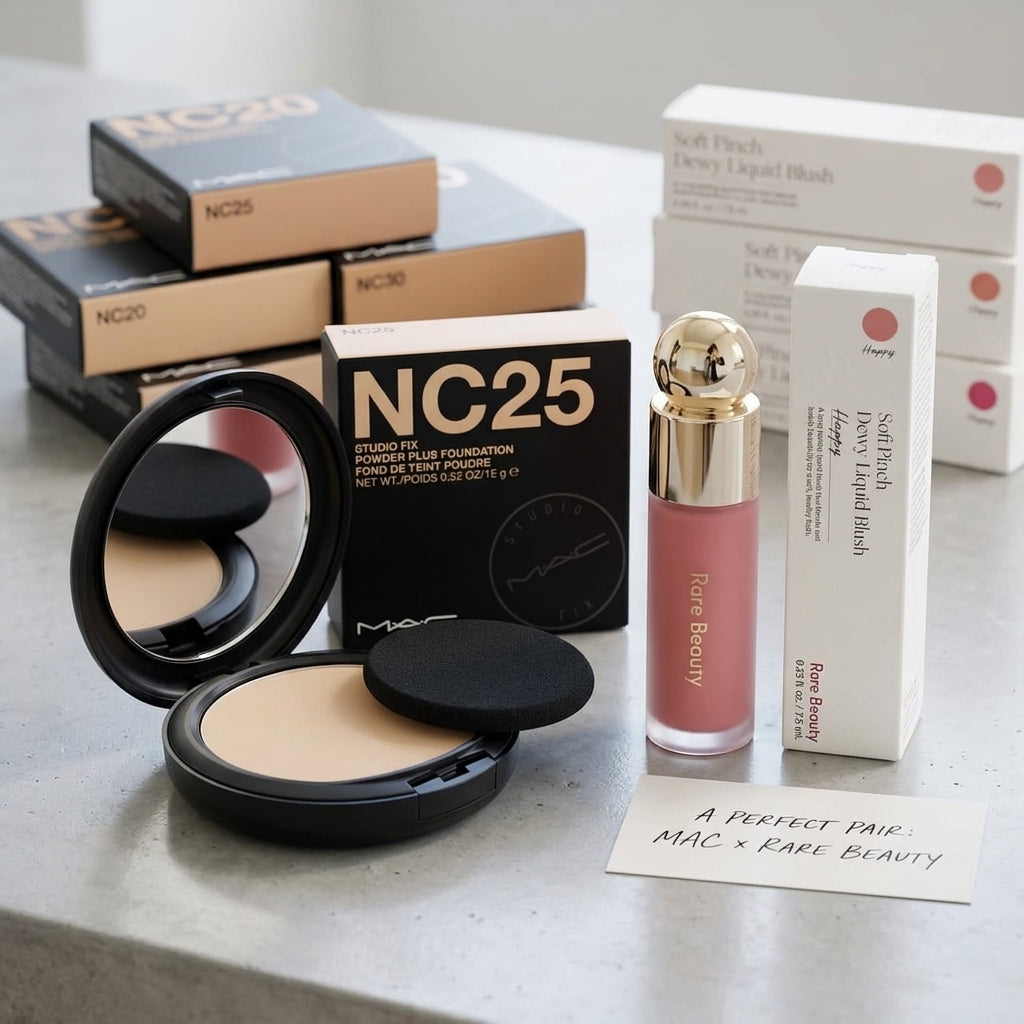 Everyday Essentials Combo — MAC Powder + Rare Beauty Blush