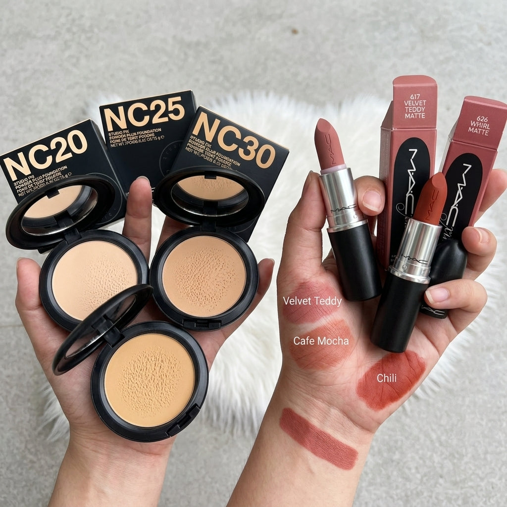 Powder & Pout — MAC Compact Powder + Macximal Silky Matte Lipstick