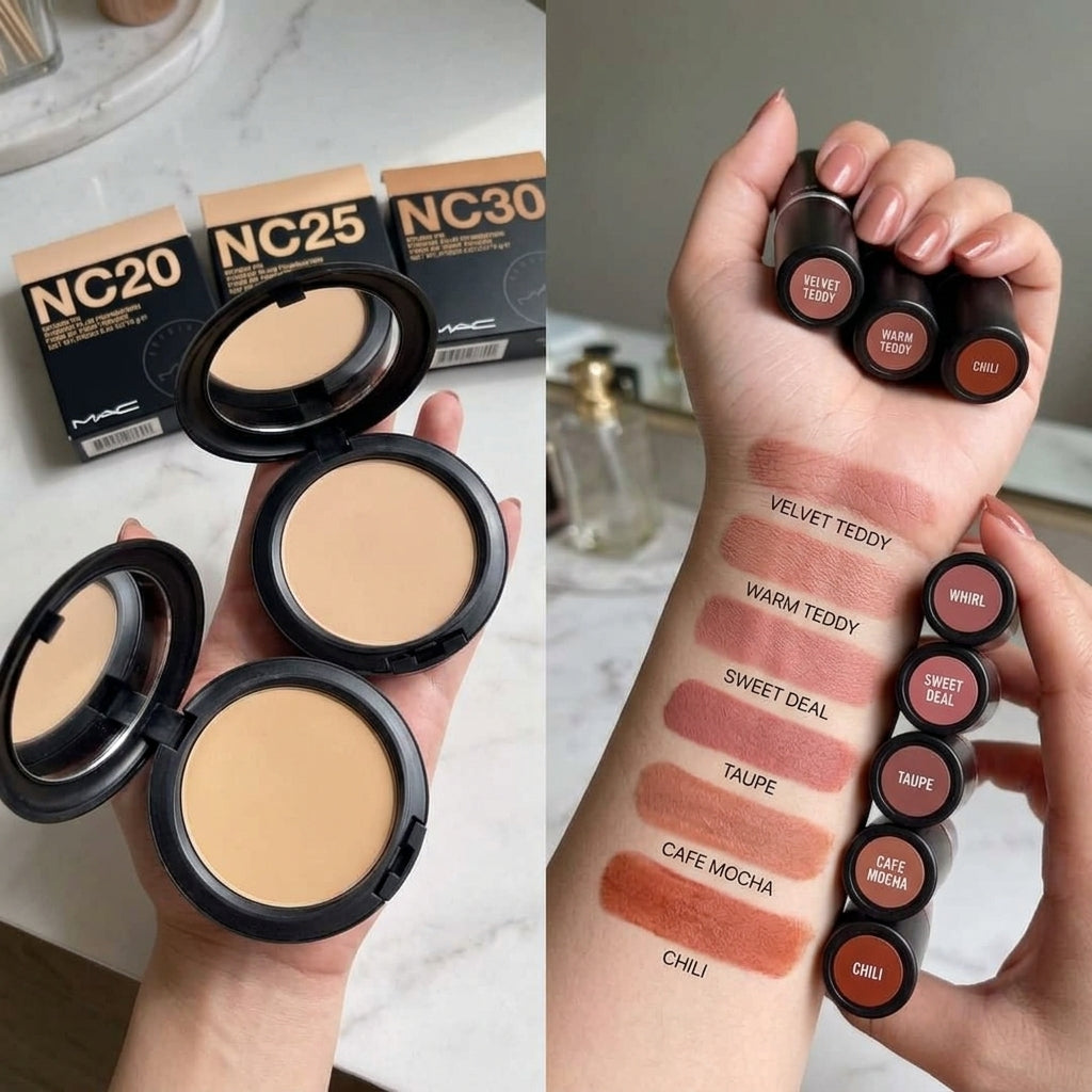 Powder & Pout — MAC Compact Powder + Macximal Silky Matte Lipstick