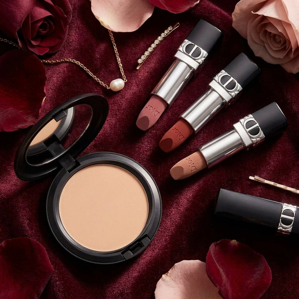 Velvet Base - MAC Powder + Dior Lipstick