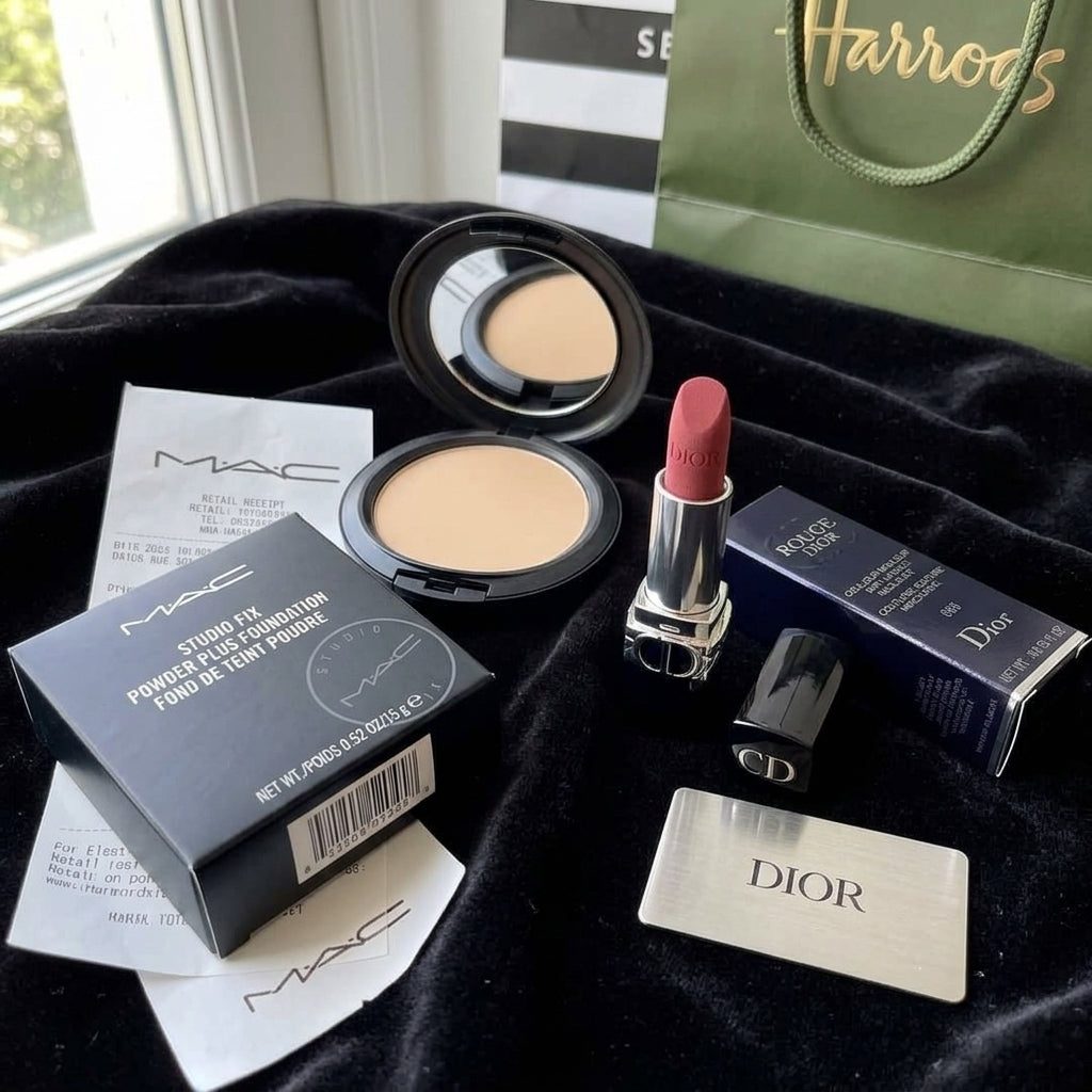 Velvet Base - MAC Powder + Dior Lipstick