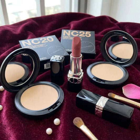 Velvet Base - MAC Powder + Dior Lipstick