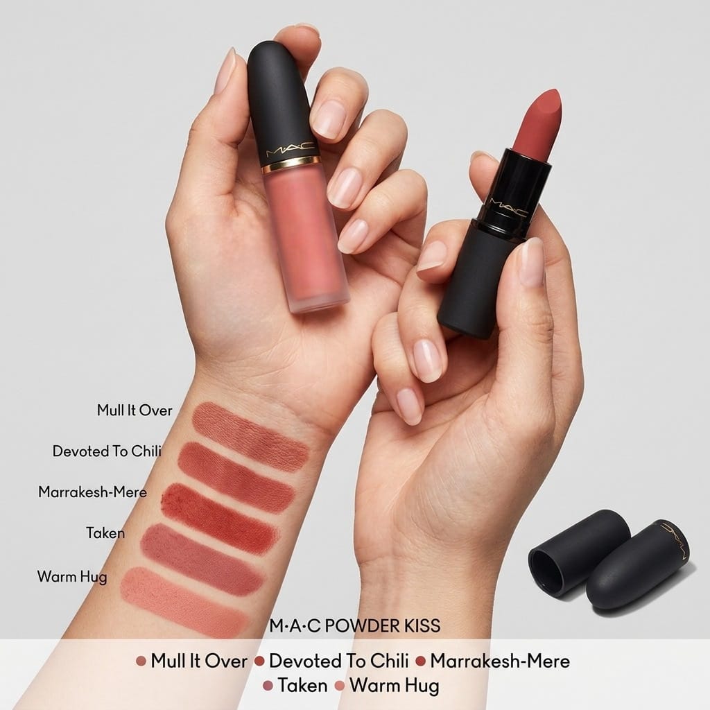 MAC Powder Kiss Full Size Lipstick + Lip & Cheek Mousse Mini Combo